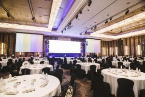 Big Empty Modern Meeting seminar conference Room In Hotel